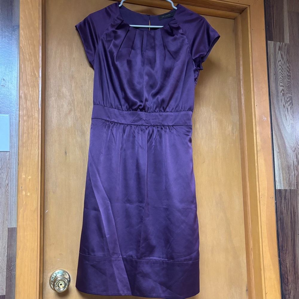 The Limited Purple Short Sleeve Dress